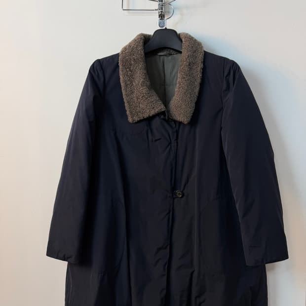 브루넬로 쿠치넬리 퍼 카라 패디드 자켓