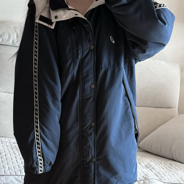 아식스 네이비 돕바 집업