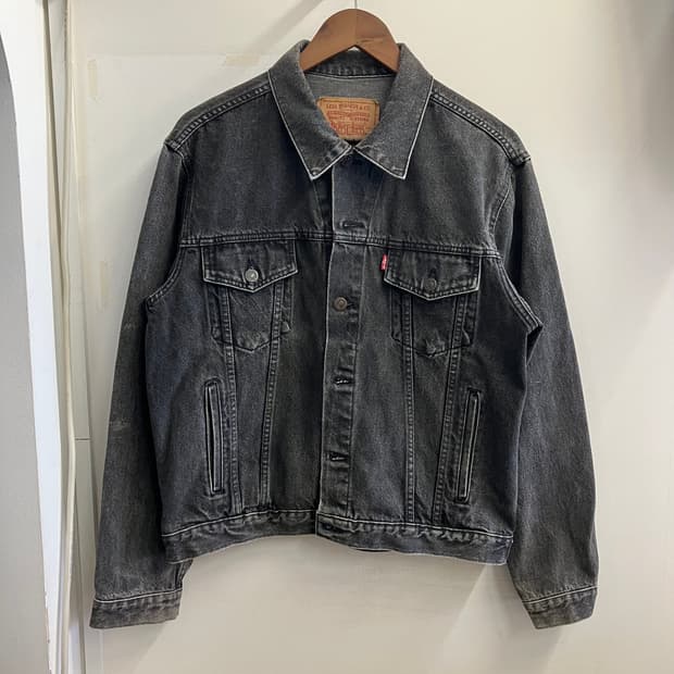 N8 리바이스 데님 청자켓 흑청 블랙 70506 빈티지