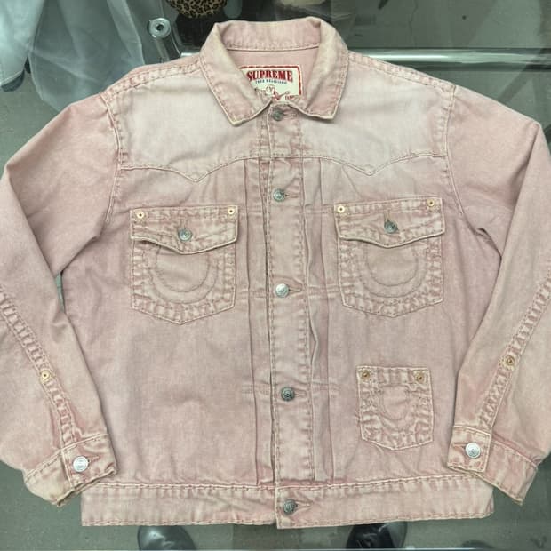 Supreme True Religion Denim Trucker 핑크
