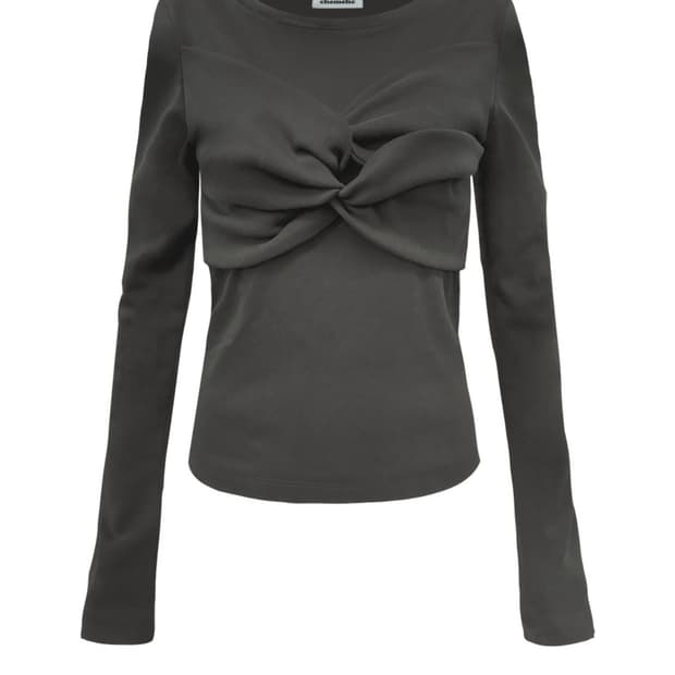 Chemehc KNOT LONG SLEEVE TEE (CHARCOAL)