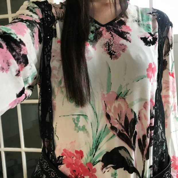 vintage pattern top