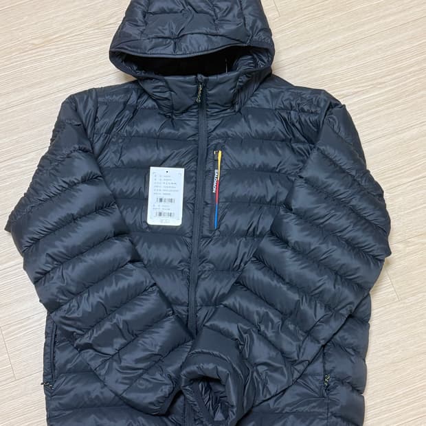 살로몬 엑스 퓨즈 후드 다운 자켓 블랙 살로몬 경량패딩