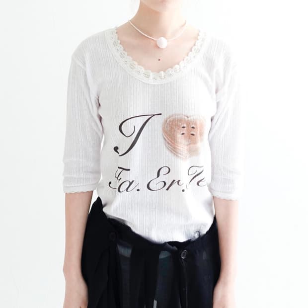 샵페어리 I ❦ fa.er.ie lace T-shirt (아이보리)