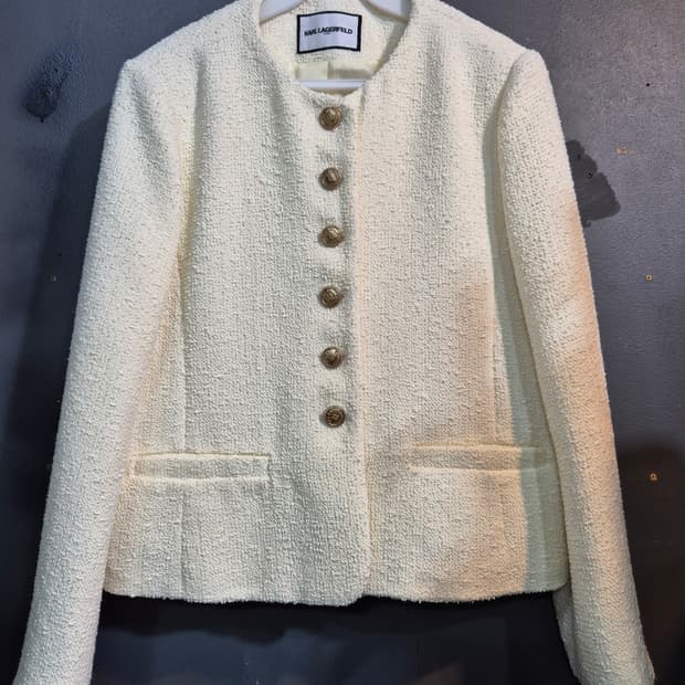 Karl Lagerfeld 아이보리 트위드 자켓 77