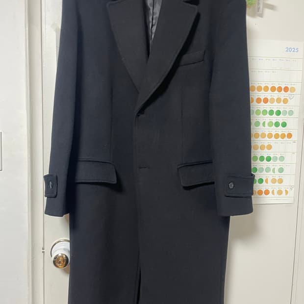 파르티멘토 싱글 롱코트 블랙 m