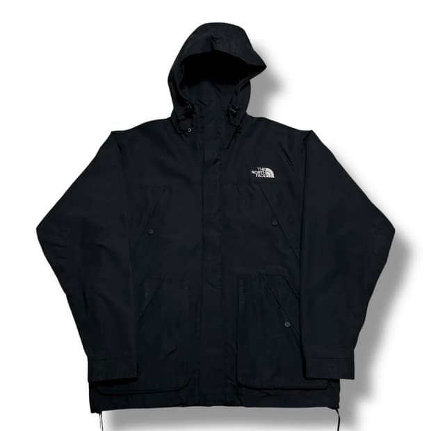 The North Face 블랙 후드 바람막이