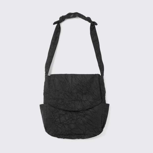 해칭룸 투페이스백 리버시블 크링클 블랙 레더