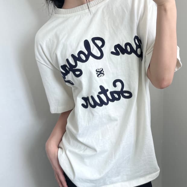Satur 새터 아이보리 본보야지 티셔츠