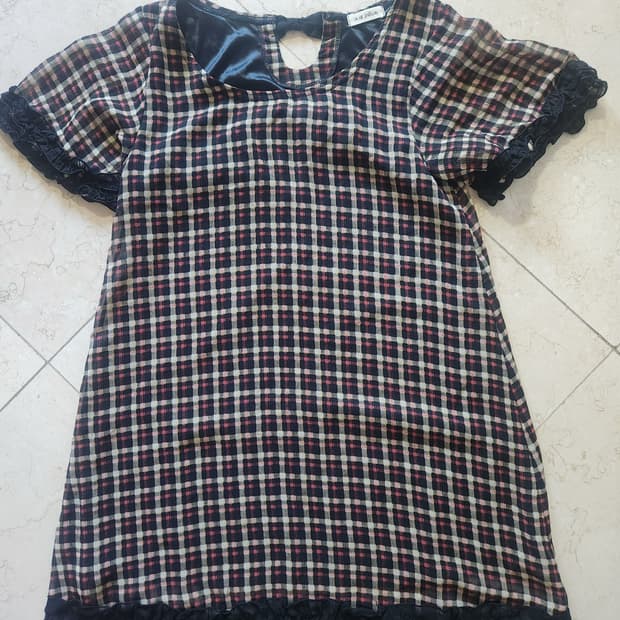 빈티지 캐캐체깔 미니 원피스