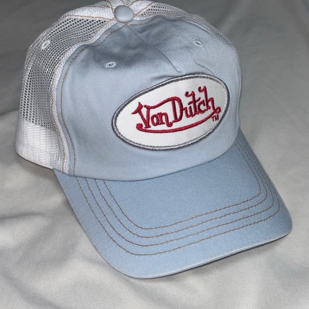 Von dutch light blue mesh hat