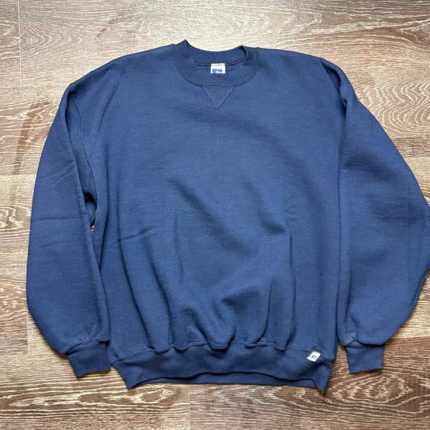 [XL] USA 90s 러셀 맨투맨 스웻 네이비