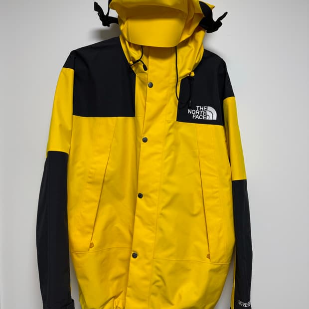 노스페이스 마운틴자켓 옐로우 L 고어텍스