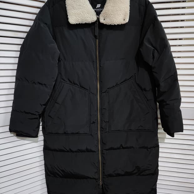 빈폴 스포츠넥 양털 구스다운 롱 패딩 95