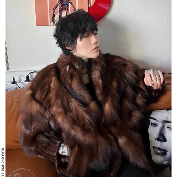 SAGA Fox Real Brown Fur Dolman Coat