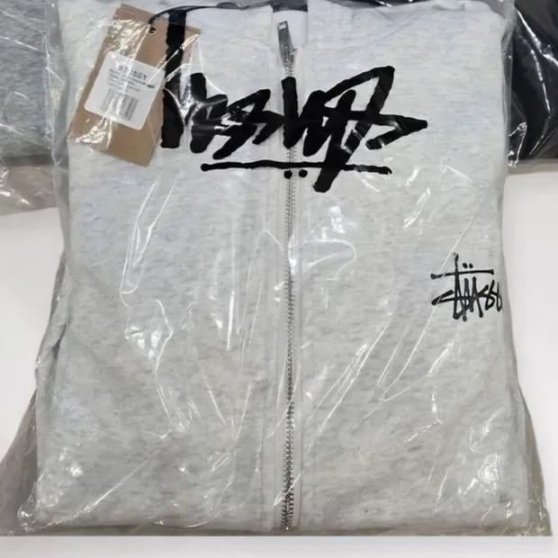 스투시 기모후드집업 애쉬헤더 S사이즈새상품마개봉