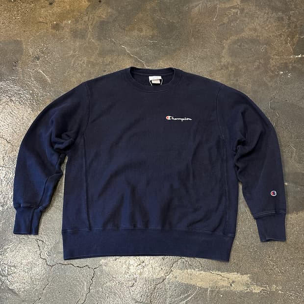 챔피온 리버스위브 네이비 스웻셔츠 맨투맨 L