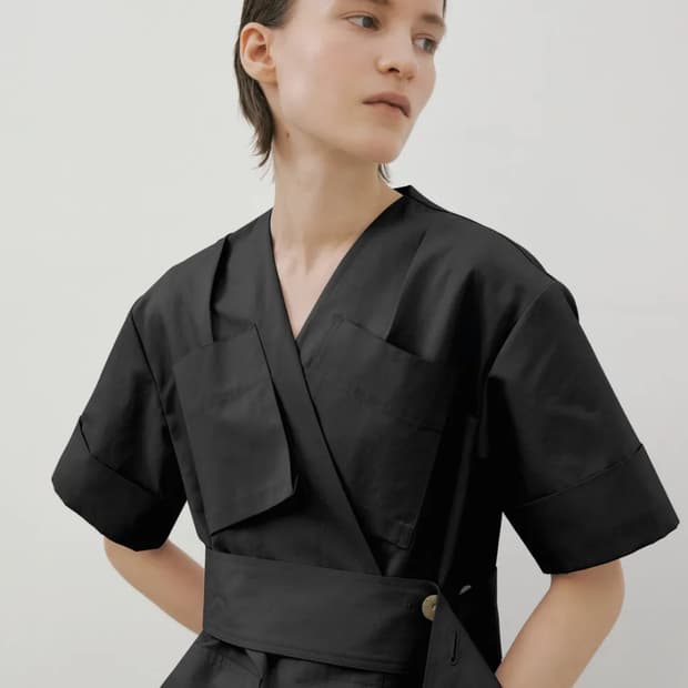 에핑글러 포켓 로브 자켓 블랙