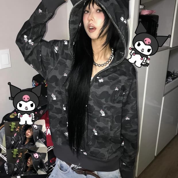 Bape X Sanrio Kuromi Hood Zip-Up