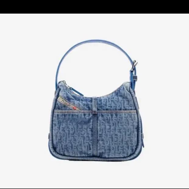 디젤 아일 호보백 인 모노그램 데님 블루