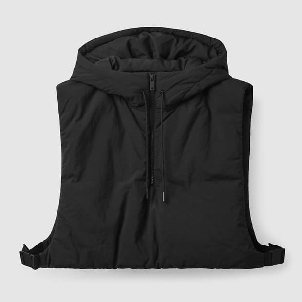 Cos 코스 패디드 크롭 베스트 블랙