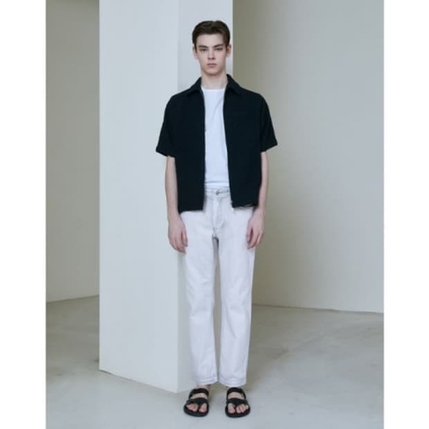 알레그리 크림 화이트 데님 팬츠