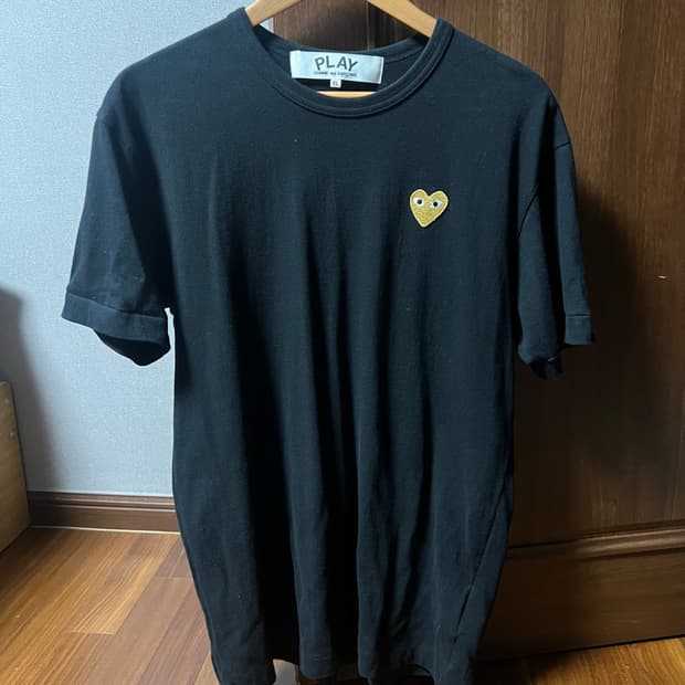 꼼데가르송 플레이 블랙 반팔 티셔츠 XL