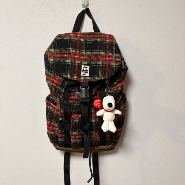 chums 체크 백팩 일본 빈티지 모리걸 y2k 도트 가방