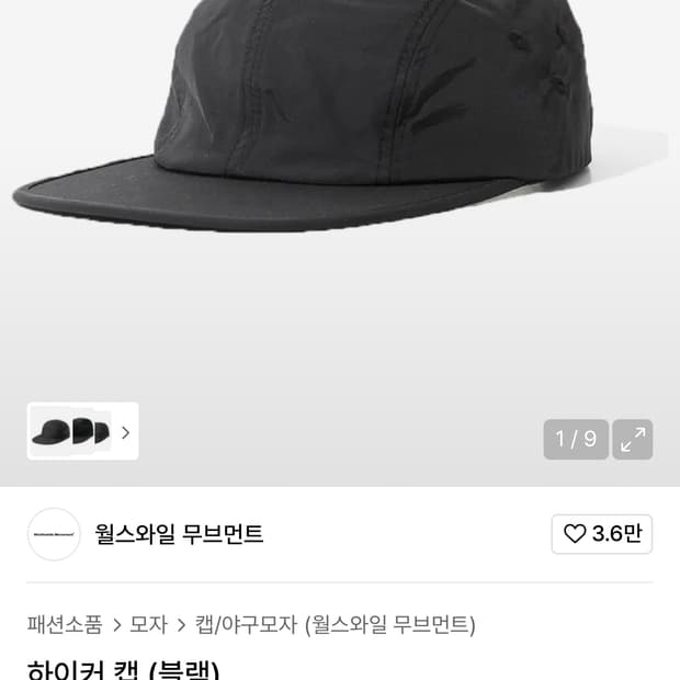 월스와일무브먼트 하이커 볼캡
