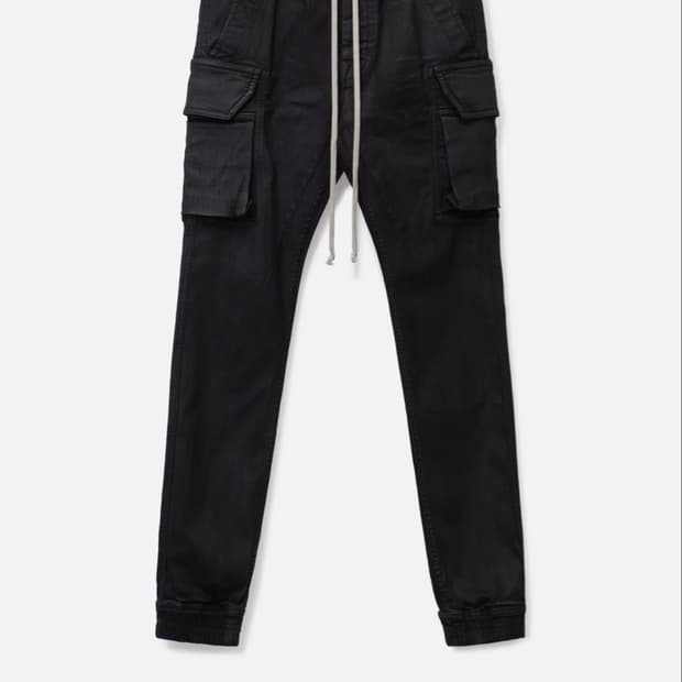 릭오웬스 블랙 카고 조거 팬츠 MASTODON CUT IN BLACK W