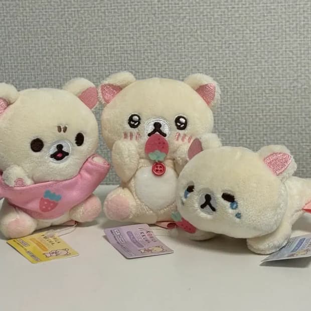 코리락쿠마 딸기의 하루 테노리 3종