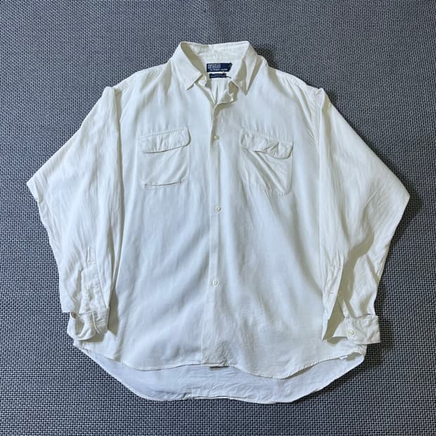 폴로 랄프로렌 실크 화이트셔츠(kold_8406)