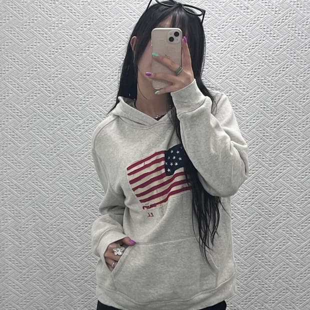 폴로 랄프로렌 레트로 빈티지 성조기 후드티 95 C07174