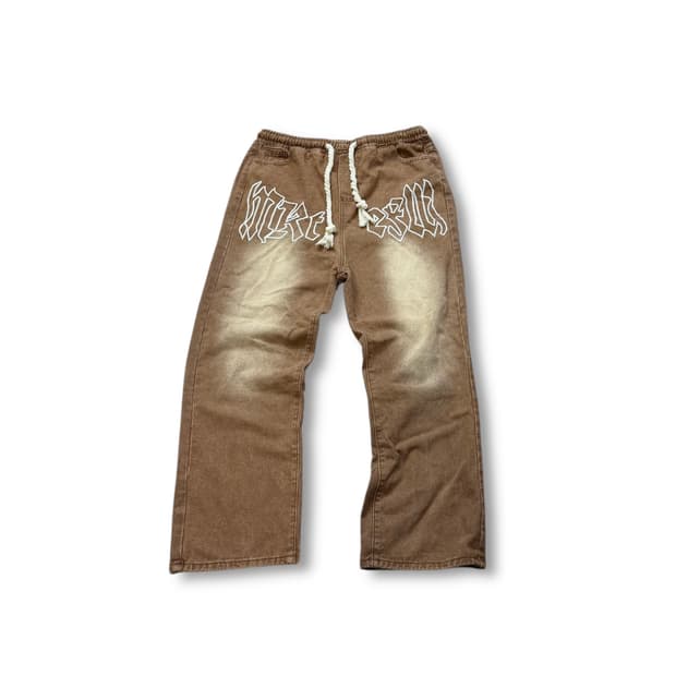 Vintage 워싱 와이드 팬츠