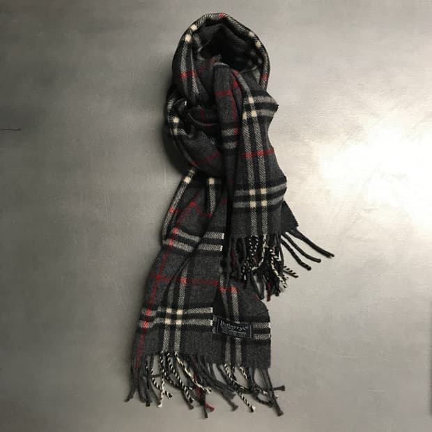 버버리 정품 램스울 머플러 다크그레이