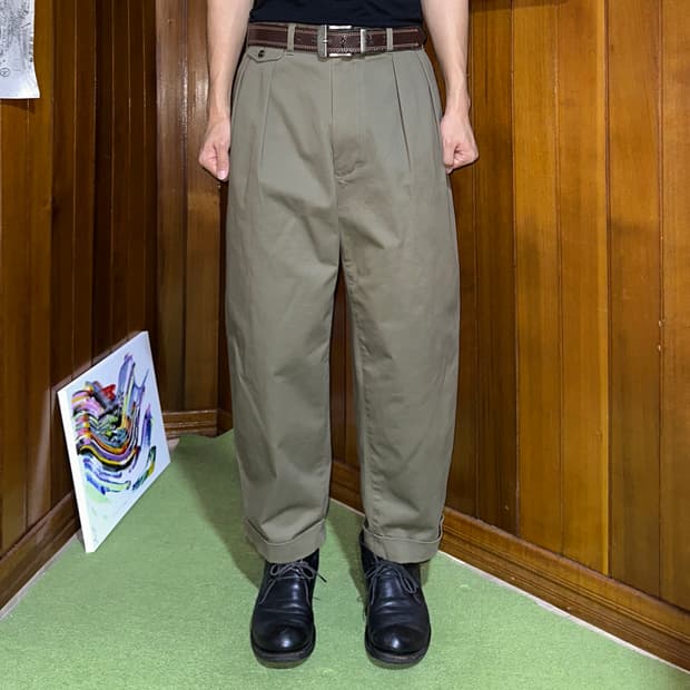 Beams plus two tuck chino crop pants