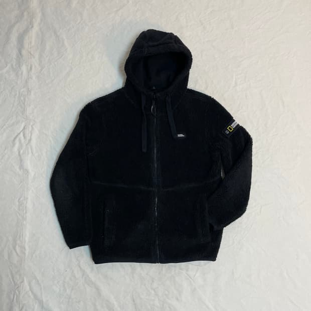 내셔널지오그래픽 플리스 후드 집업