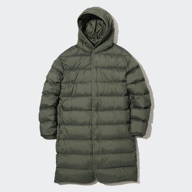 유니클로 울트라 라이트 다운 후드 코트 올리브그린 3XL