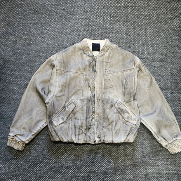 일꼬르소 데님 워싱 블루종 자켓 XL