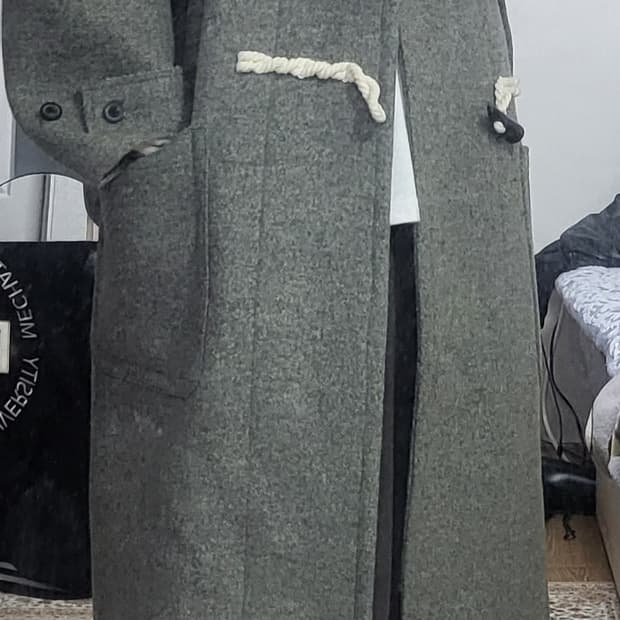 [S] 쿠어 오버사이즈 알파카 블렌드 더플 코트 그레이