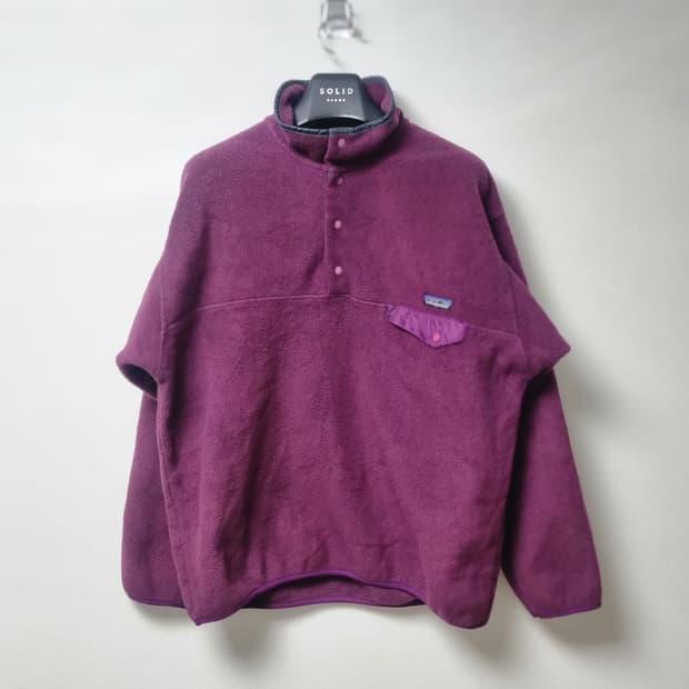 파타고니아 신칠라 버건디 퍼플  made in usa L