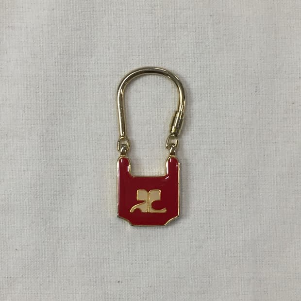 (희귀) 90s 꾸레쥬 레드 빅로고 키링