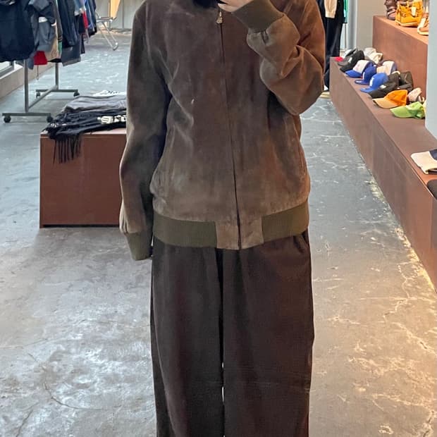 빈티지 트로피 클럽 스웨이드 봄버 자켓 H993