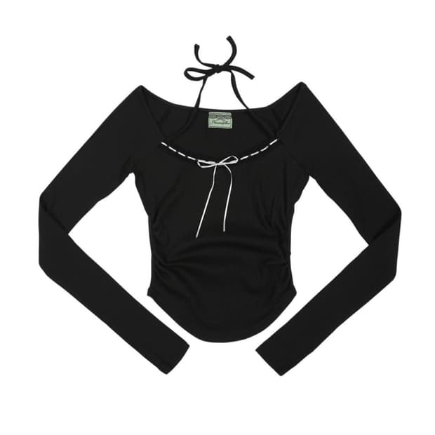 플리즈노팔로우 주니탑 블랙