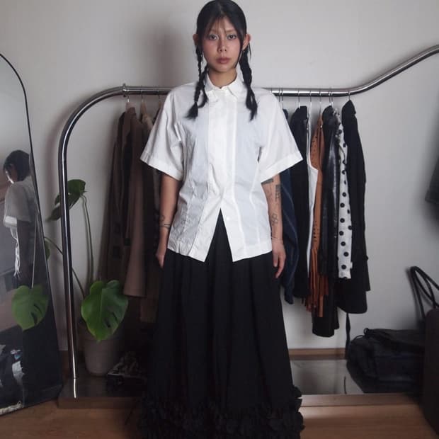 빈티지 러플 스커트