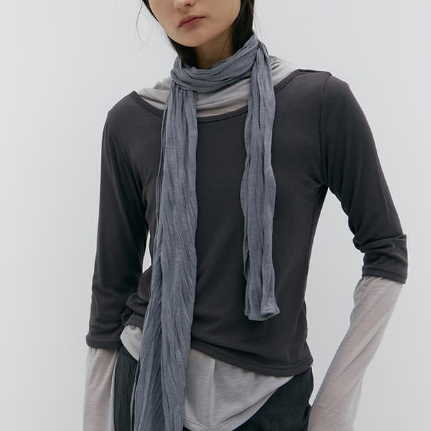 hwae WRINKLE SCARF grey