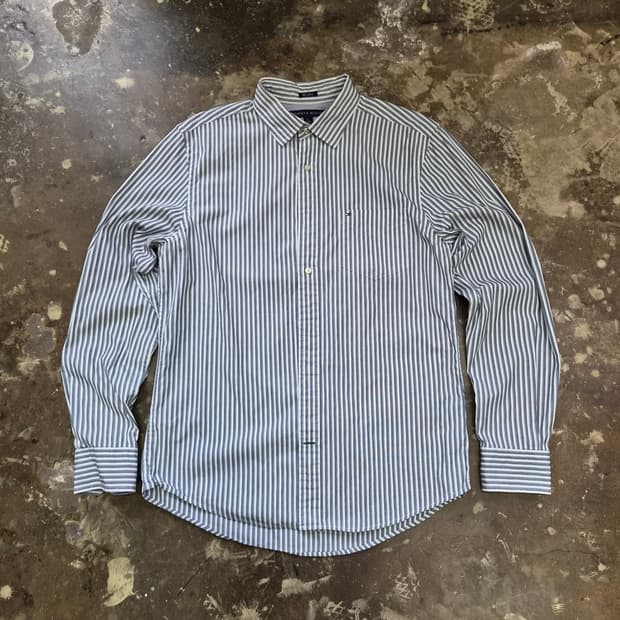 100) 타미힐피거 스트라이프 셔츠 남방