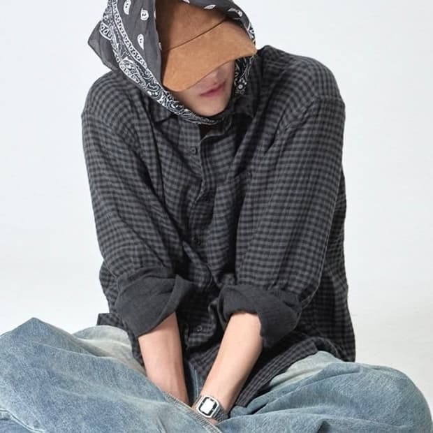 ZARA 릴렉스핏 셔츠 긴팔 체크 셔츠