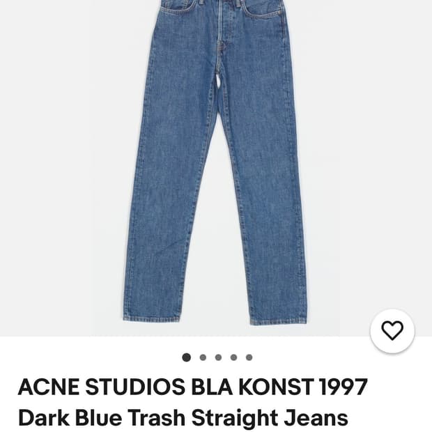 ACNE STUDIOS 아크네 1997 dark blue jeans
