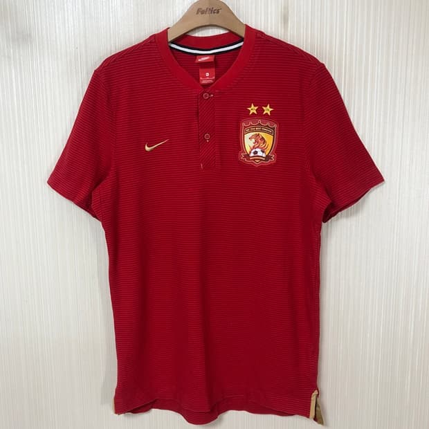 중국슈퍼리그 나이키 2017 광저우 헝다 타오바오 헨리넥 폴로티셔츠 XL